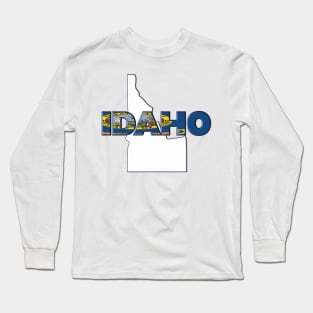 Idaho Colored State Letters Long Sleeve T-Shirt